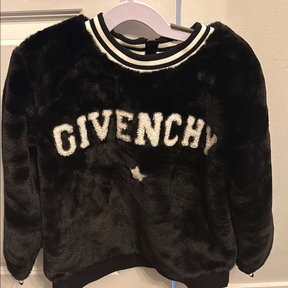 Givenchy Black and White Fuzzy Sweater